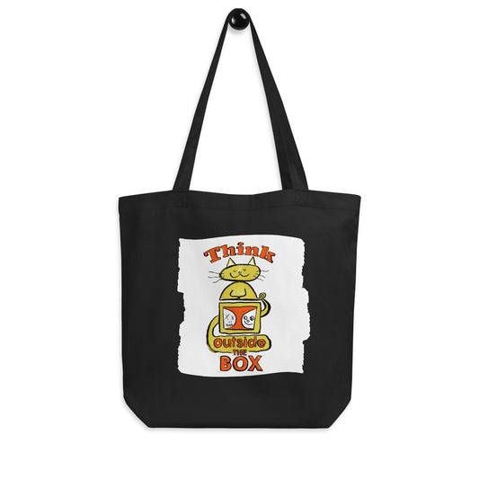 "Think outside the box" eco tote bag