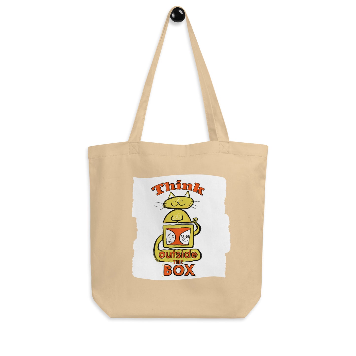 "Think outside the box" eco tote bag