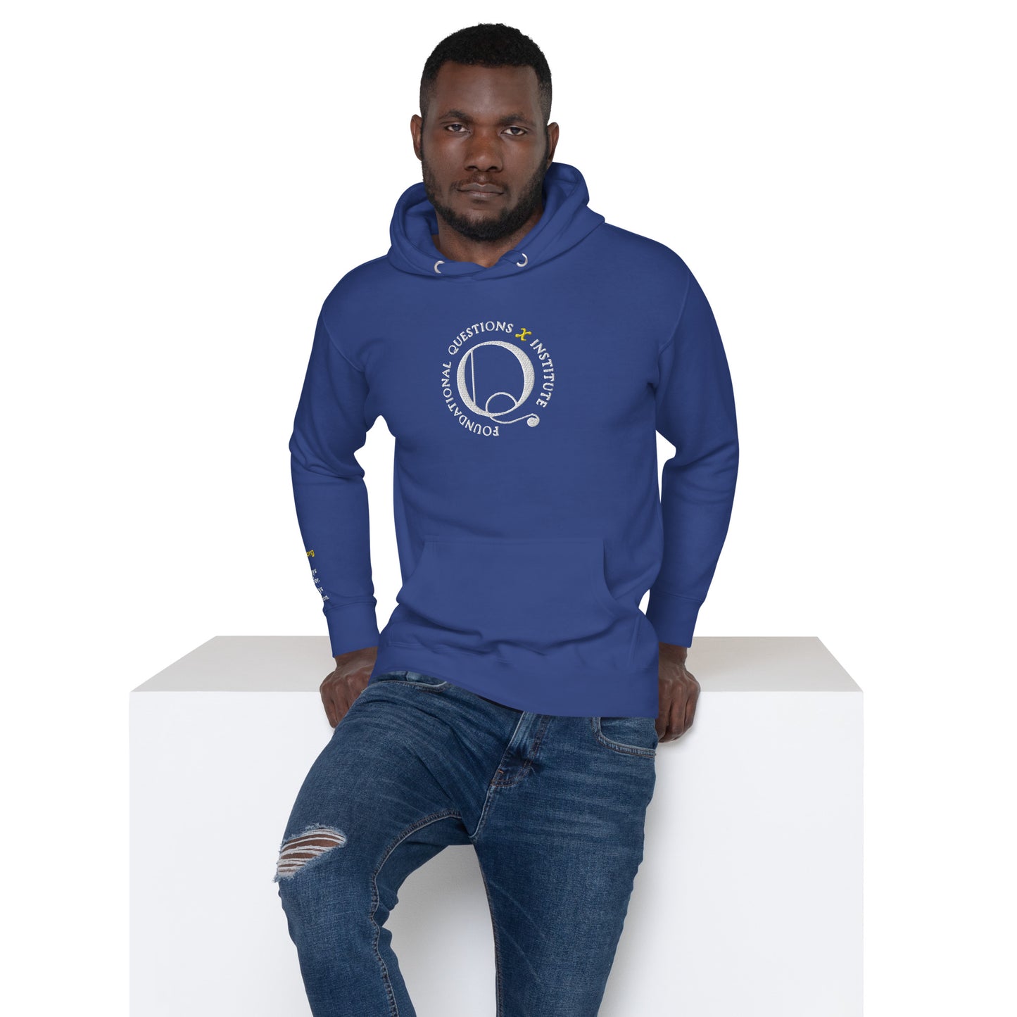 FQxI hoodie for all, embroidered on right wrist too
